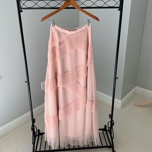 Blush pink maxi skirt
